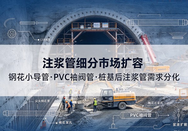 包头注浆管细分市场扩容，隧道钢花小导管、PVC 袖阀管、桩基后注浆管需求分化